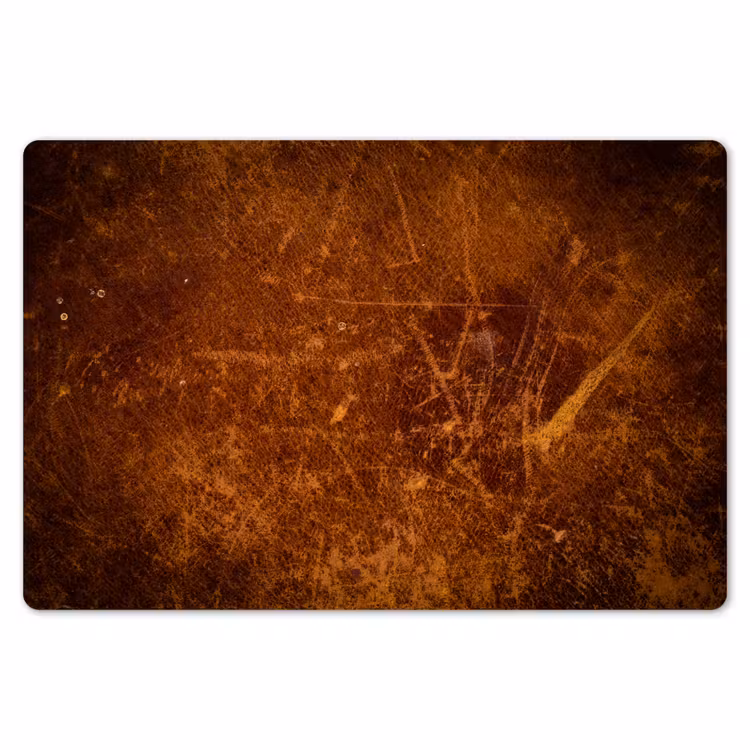 Leer - Lederlook - Bruin - Oranje Placemat vinyl groot -zzsfeer1_Kitchenyeah-website