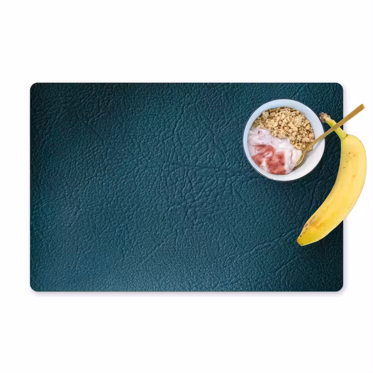 Leer - Lederlook - Groen - Blauw Placemat vinyl groot -zzzproduct_Kitchenyeah-website