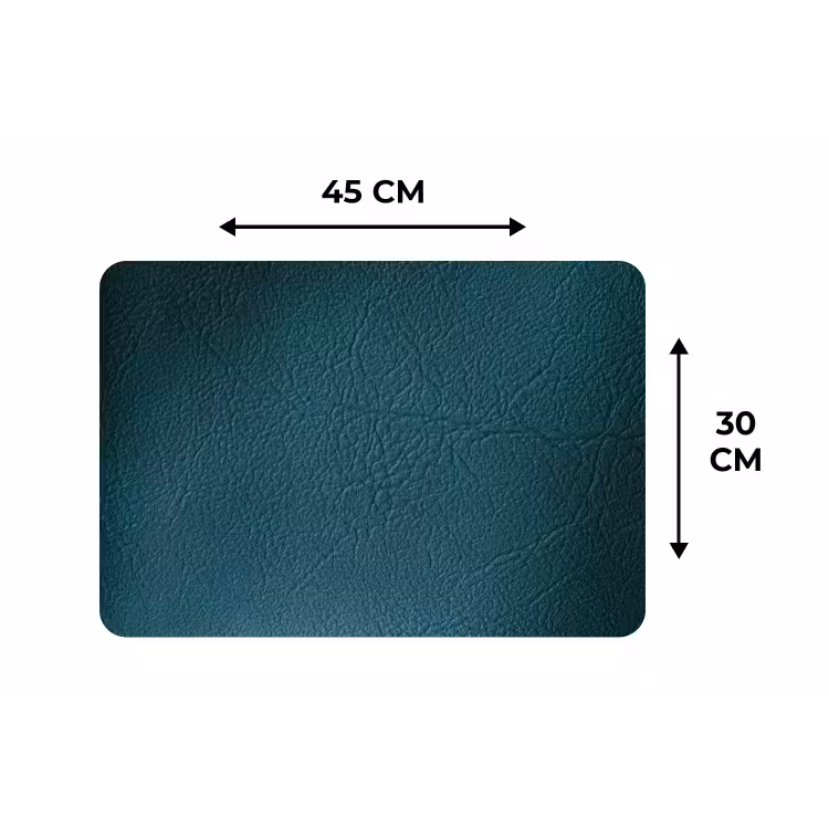 Leer - Lederlook - Groen - Blauw Placemat vinyl groot -specs