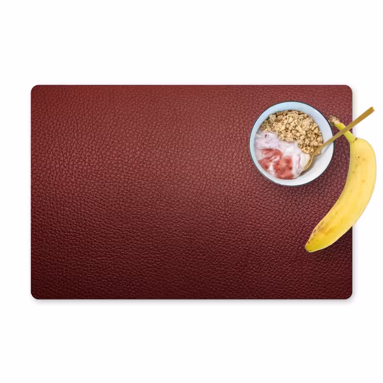 Leer - Lederlook - Rood - Licht Placemat vinyl groot -zzzproduct_Kitchenyeah-website