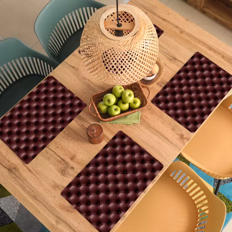 Leer - Patroon - Bordeaux Placemat vinyl groot 368 -zzsfeer5_Kitchenyeah-website