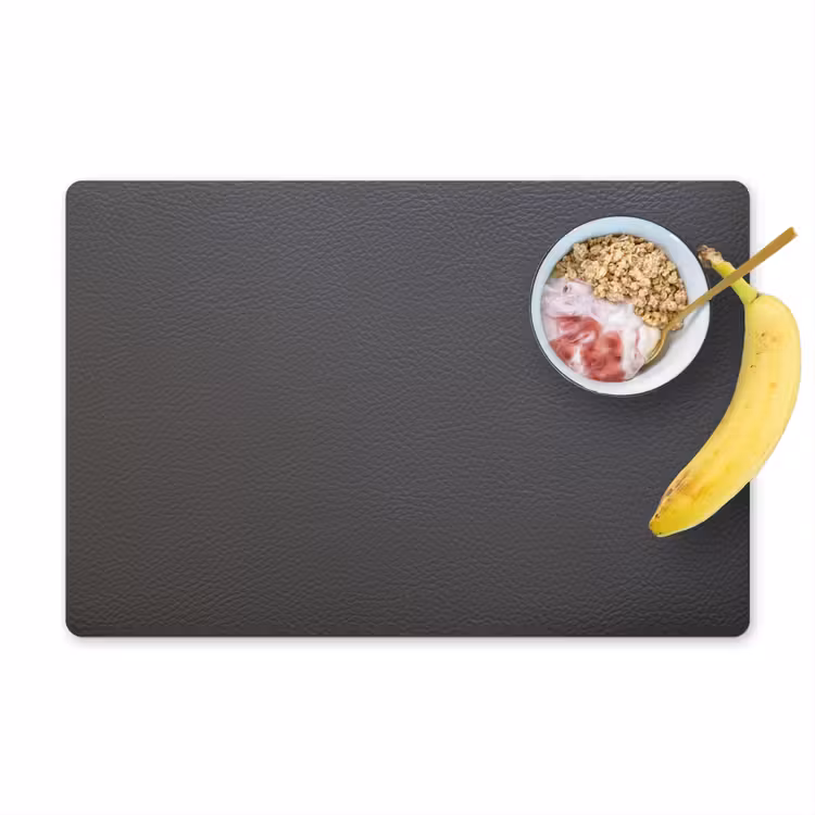 Leer - Structuur - Lederlook - Grijs Placemat vinyl groot -zzzproduct_Kitchenyeah-website