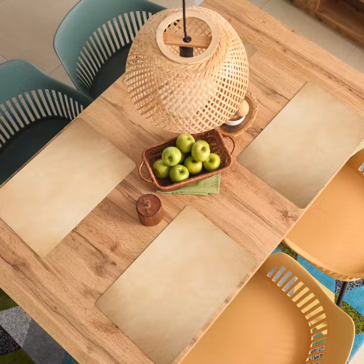 Leer - Structuur - Lederlook - Beige Placemat vinyl groot -zzsfeer5_Kitchenyeah-website