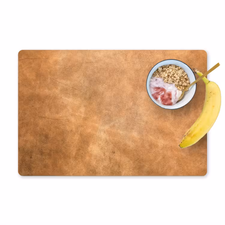 Leer - Structuur - Lederlook - Bruin Placemat vinyl groot -zzzproduct_Kitchenyeah-website