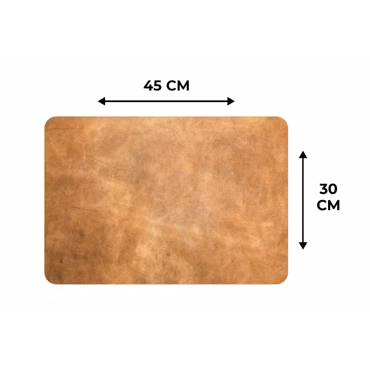 Leer - Structuur - Lederlook - Bruin Placemat vinyl groot -specs