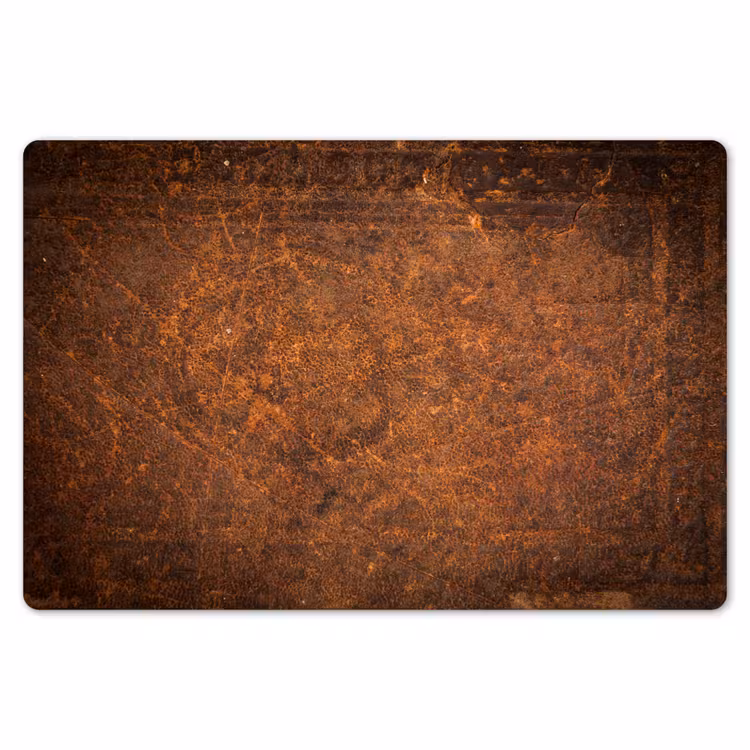 Leer - Structuur - Bruin - Oranje Placemat vinyl groot -zzsfeer1_Kitchenyeah-website