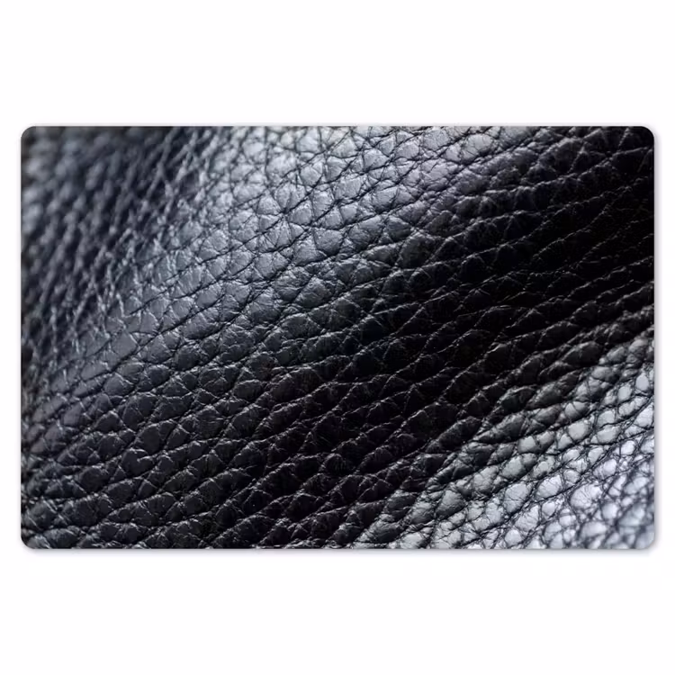 Leer - Structuur - Zwart - Licht Placemat vinyl groot -zzsfeer1_Kitchenyeah-website