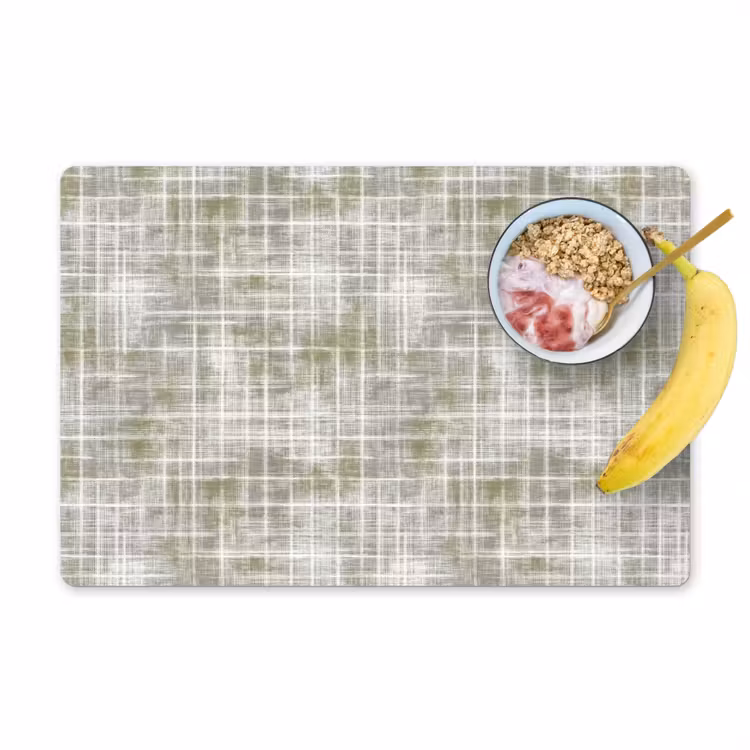 Linnen - Patroon - Groen Placemat vinyl groot 368 -zzzproduct_Kitchenyeah-website