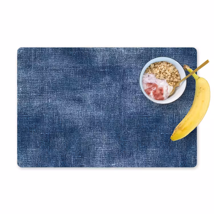 Linnen - Textuur - Patroon - Denim - Rustiek Placemat vinyl groot 368 -zzzproduct_Kitchenyeah-website
