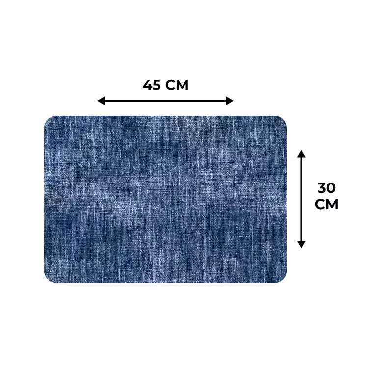 Linnen - Textuur - Patroon - Denim - Rustiek Placemat vinyl groot 368 -specs