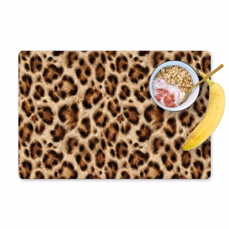 Luipaard - Vacht - Bruin Placemat vinyl groot 368 -zzzproduct_Kitchenyeah-website