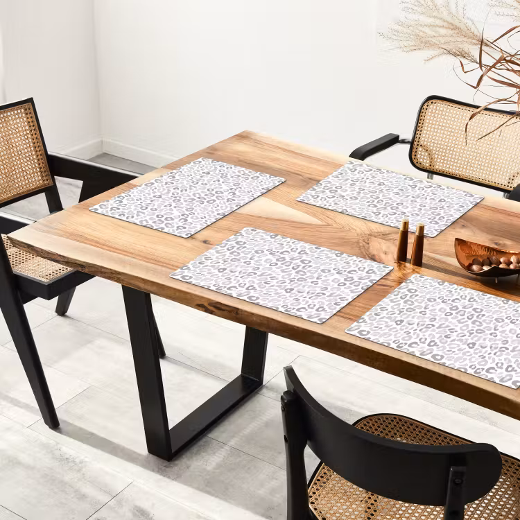 Luipaard - Motief - Grijs Placemat vinyl groot 368 -zzsfeer4_Kitchenyeah-website