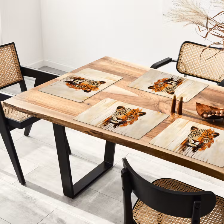 Luipaard - Symmetrisch - Strepen Placemat vinyl groot -zzsfeer4_Kitchenyeah-website