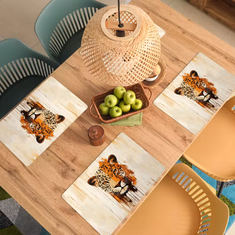 Luipaard - Symmetrisch - Strepen Placemat vinyl groot -zzsfeer5_Kitchenyeah-website