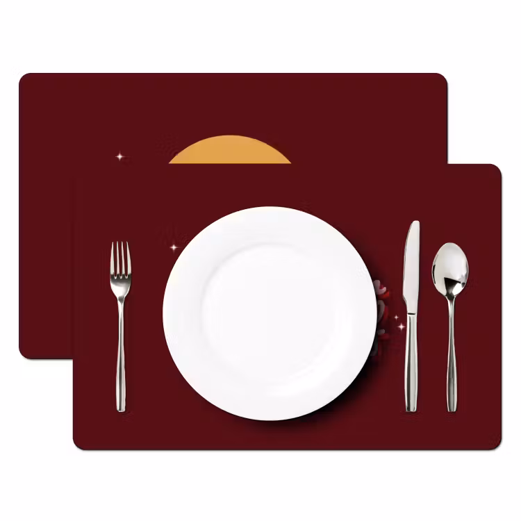 love your damn self - Cirkel - Glitter - Rood Placemat vinyl groot -zzsfeer2_Kitchenyeah-website