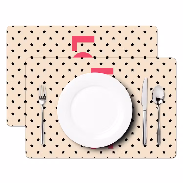 Love - Stippen - Roze Placemat vinyl groot -zzsfeer2_Kitchenyeah-website