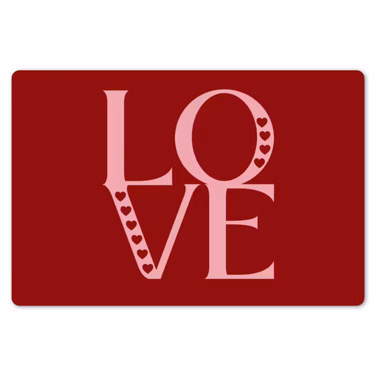 Love - Rood - Hatjes Placemat vinyl groot -zzsfeer1_Kitchenyeah-website