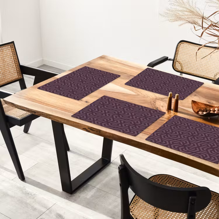 Paars - Geometrisch - Patroon - Donker Placemat vinyl groot 368 -zzsfeer4_Kitchenyeah-website