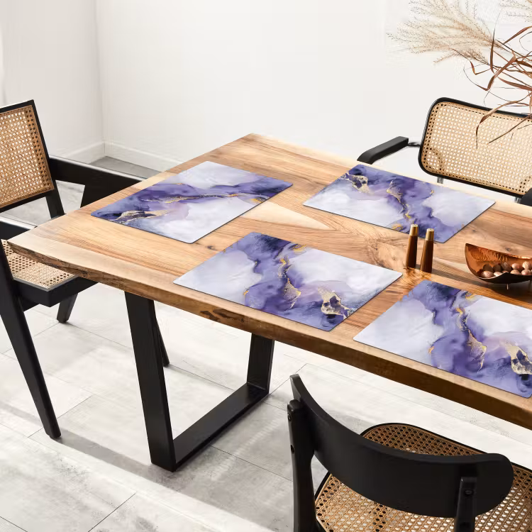 Paars - Modern - Marmer - Abstract Placemat vinyl groot -zzsfeer4_Kitchenyeah-website