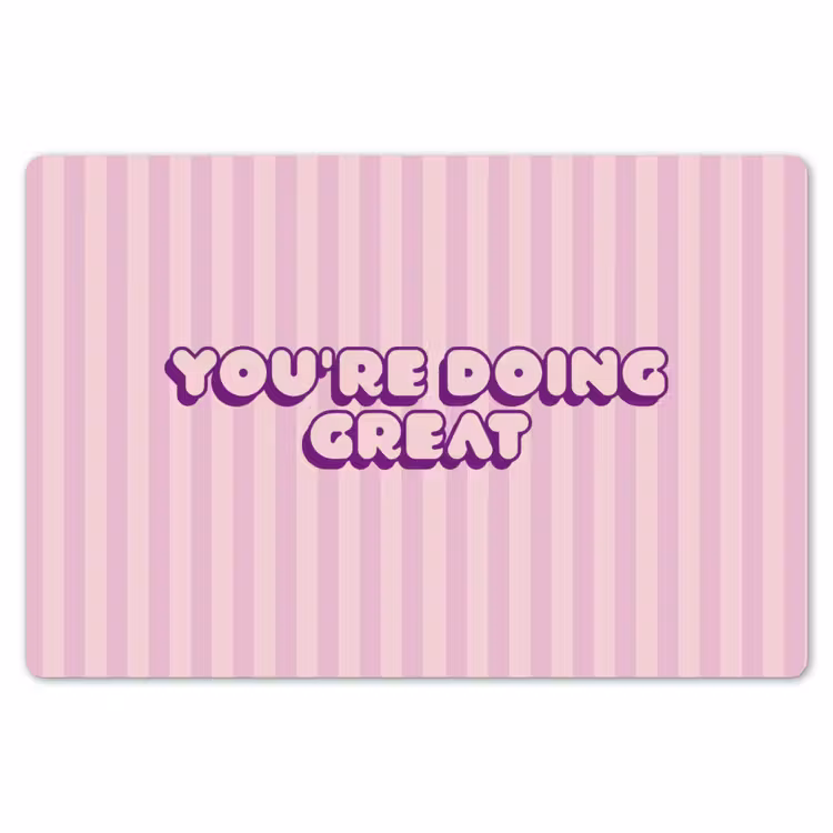 Paars - Strepen - You're doing great - Schaduw Placemat vinyl groot -zzsfeer1_Kitchenyeah-website