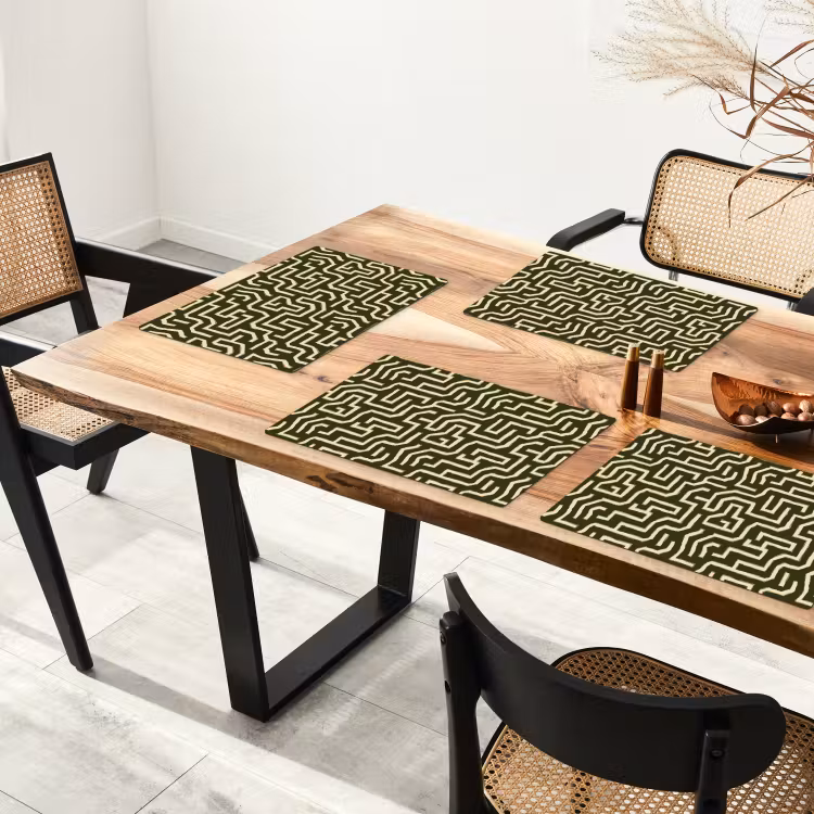 Lijnen - Abstract - Groen Placemat vinyl groot 368 -zzsfeer4_Kitchenyeah-website