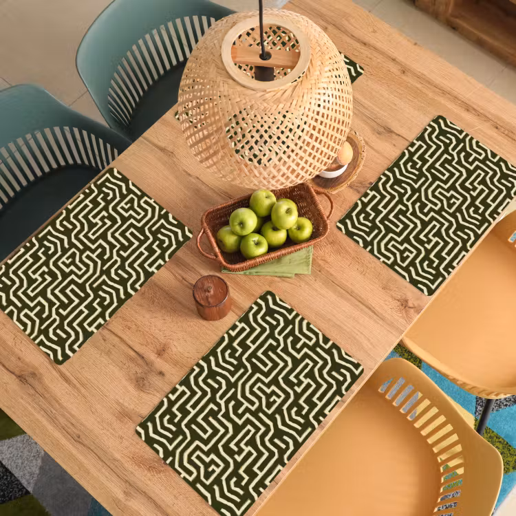 Lijnen - Abstract - Groen Placemat vinyl groot 368 -zzsfeer5_Kitchenyeah-website