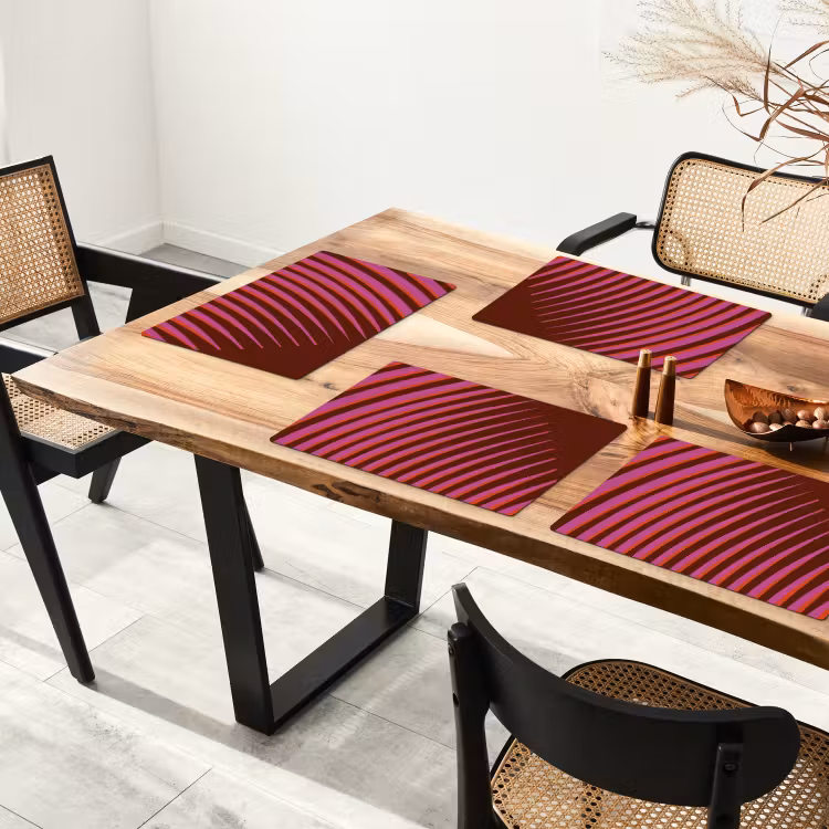 Lijnen - Rood - Beweging Placemat vinyl groot -zzsfeer4_Kitchenyeah-website