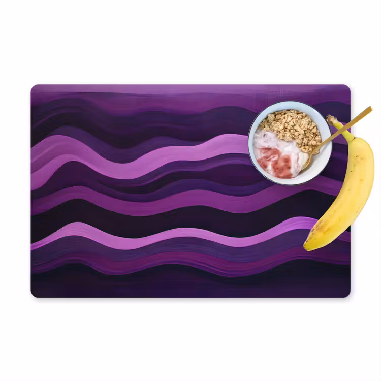 Lijnen - Golven - Paars - Abstract Placemat vinyl groot -zzzproduct_Kitchenyeah-website