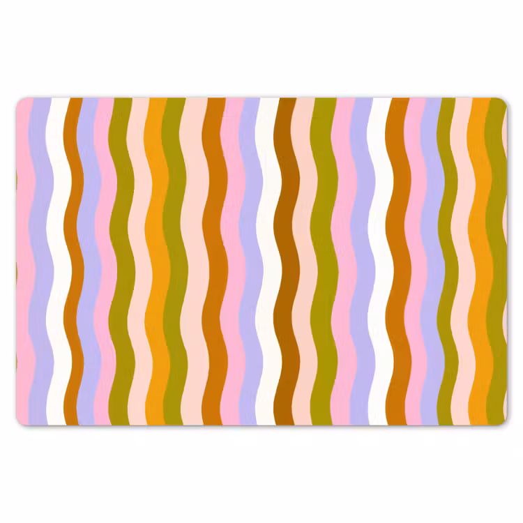 lijnen - Golven - Pastelkleuren - Patroon Placemat vinyl groot -zzsfeer1_Kitchenyeah-website
