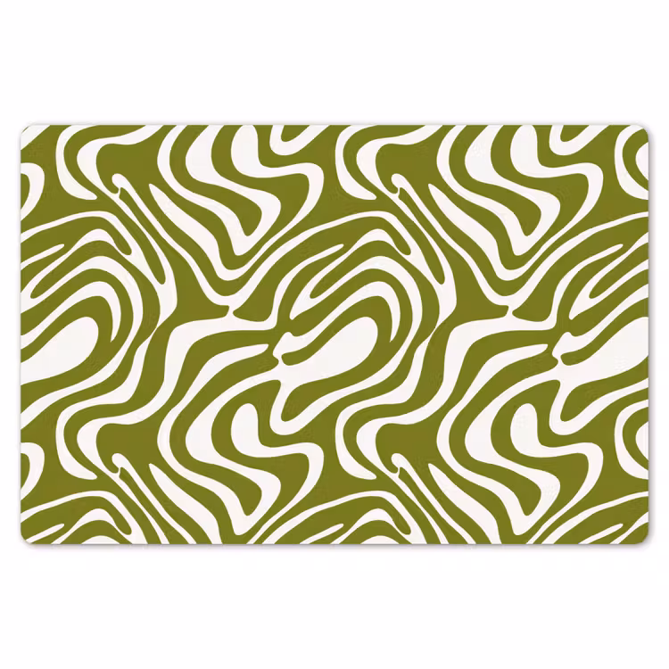 Lijnpatroon - Groen - Organisch Placemat vinyl groot 368 -zzsfeer1_Kitchenyeah-website