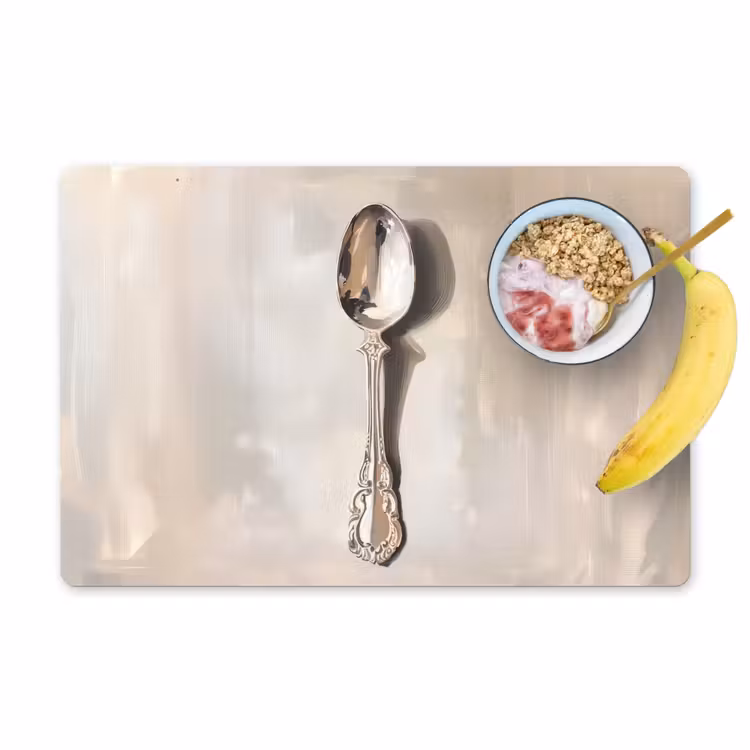 Lepel - Verf - Zilver Placemat vinyl groot -zzzproduct_Kitchenyeah-website