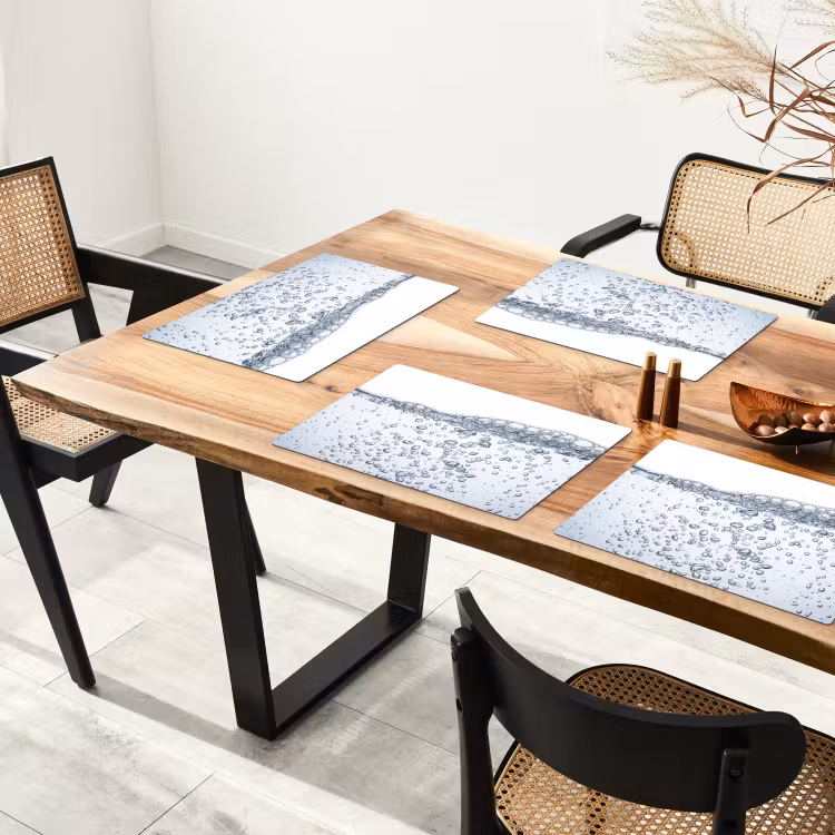 Luchtbellen - Water - Dynamisch Placemat vinyl groot -zzsfeer4_Kitchenyeah-website