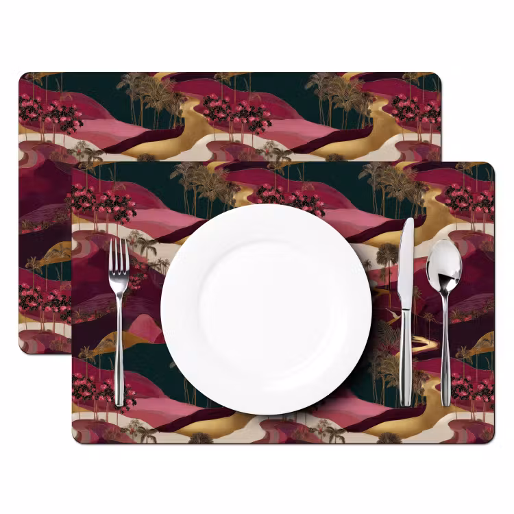 Magisch - Palmbomen - Goud Placemat vinyl groot 368 -zzsfeer2_Kitchenyeah-website