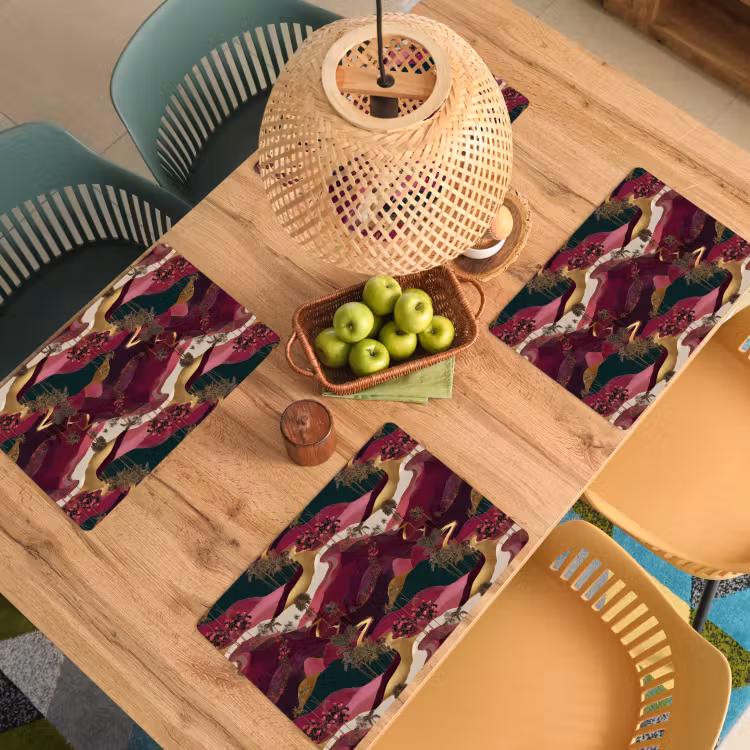 Magisch - Palmbomen - Goud Placemat vinyl groot 368 -zzsfeer5_Kitchenyeah-website