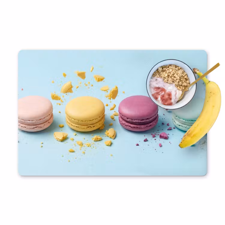 Macarons - Kleurrijk - Pastel Placemat vinyl groot -zzzproduct_Kitchenyeah-website