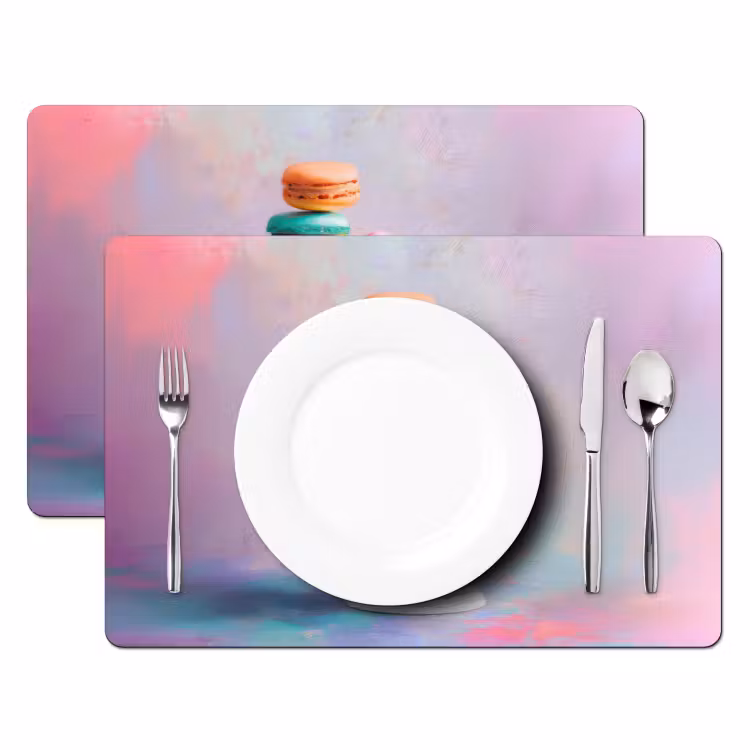 Macarons - Schaal - Pastel - Kleurrijk Placemat vinyl groot -zzsfeer2_Kitchenyeah-website
