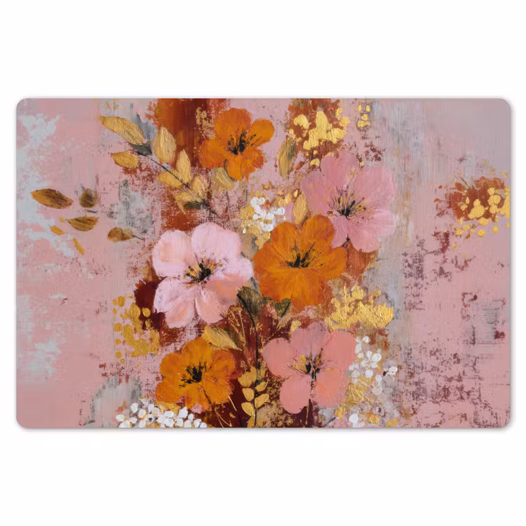 Schilderij - Bloemen - Rustiek - Roze Placemat vinyl groot -zzsfeer1_Kitchenyeah-website