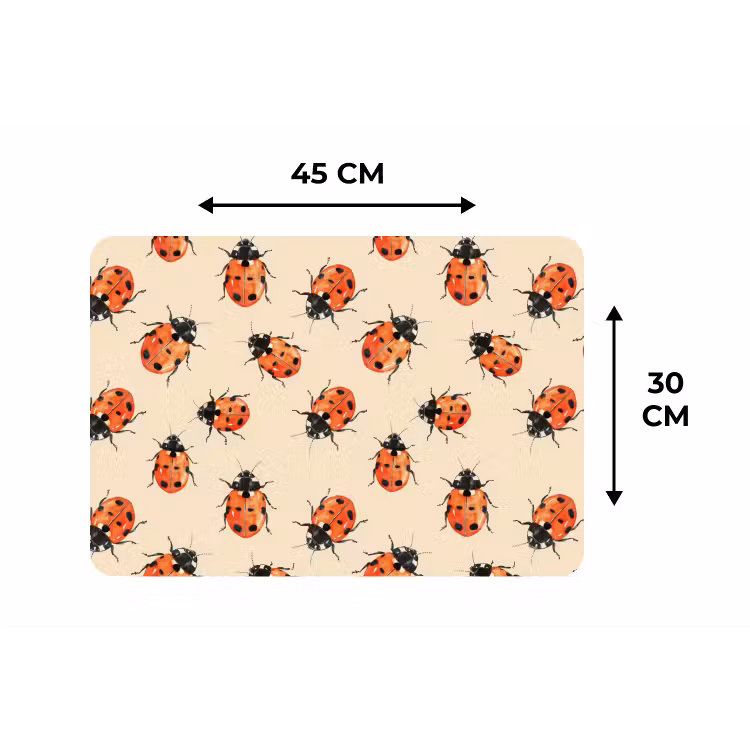 Lieveheersbeestjes - Patroon - Rood Placemat vinyl groot 368 -specs