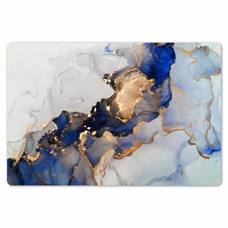 Marmer - Blauw - Goud Placemat vinyl groot -zzsfeer1_Kitchenyeah-website