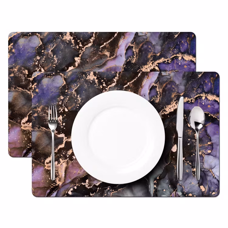 Marmer - Goud - Roze Placemat vinyl groot -zzsfeer2_Kitchenyeah-website