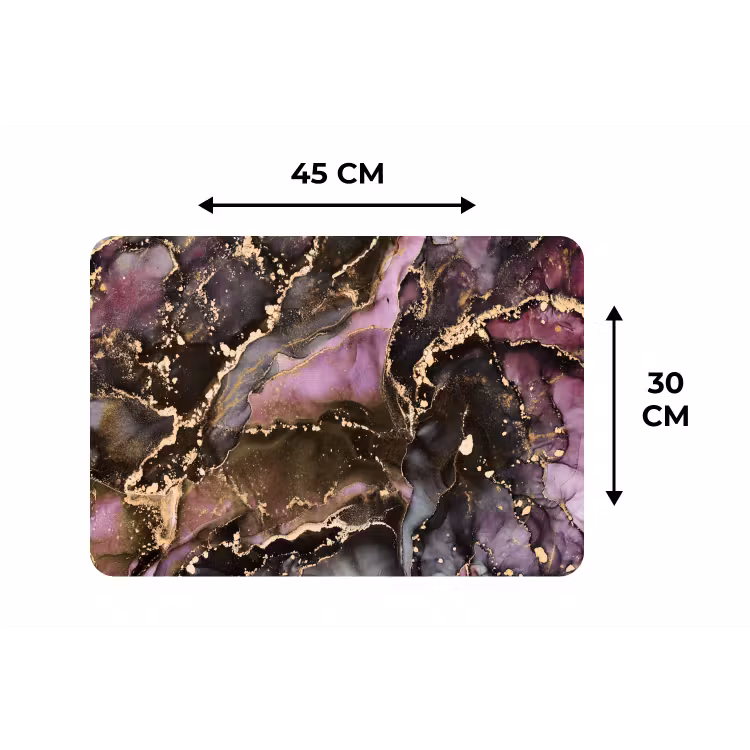 Marmer - Gold - Steen - Abstract Placemat vinyl groot -specs
