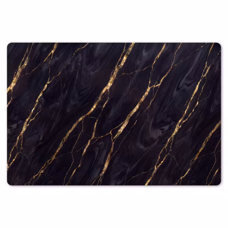 Marmer - Gouden aders - Abstract - Zwart Placemat vinyl groot -zzsfeer1_Kitchenyeah-website