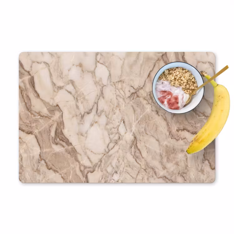 Marmer - Aderen - Textuur - Beige - Modern Placemat vinyl groot -zzzproduct_Kitchenyeah-website
