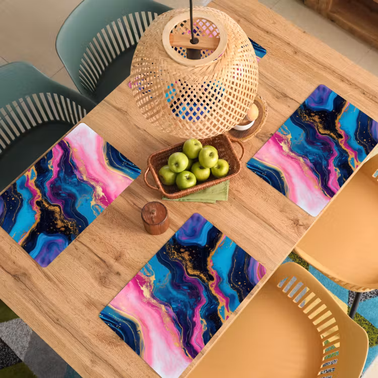 Marmer - Modern - Goud Placemat vinyl groot -zzsfeer5_Kitchenyeah-website