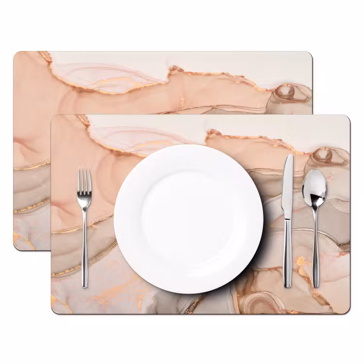 Marmer - Roze - Rosé Placemat vinyl groot -zzsfeer2_Kitchenyeah-website