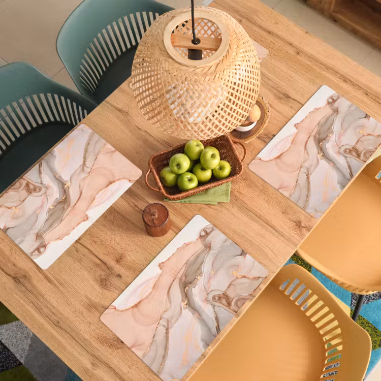 Marmer - Roze - Rosé Placemat vinyl groot -zzsfeer5_Kitchenyeah-website