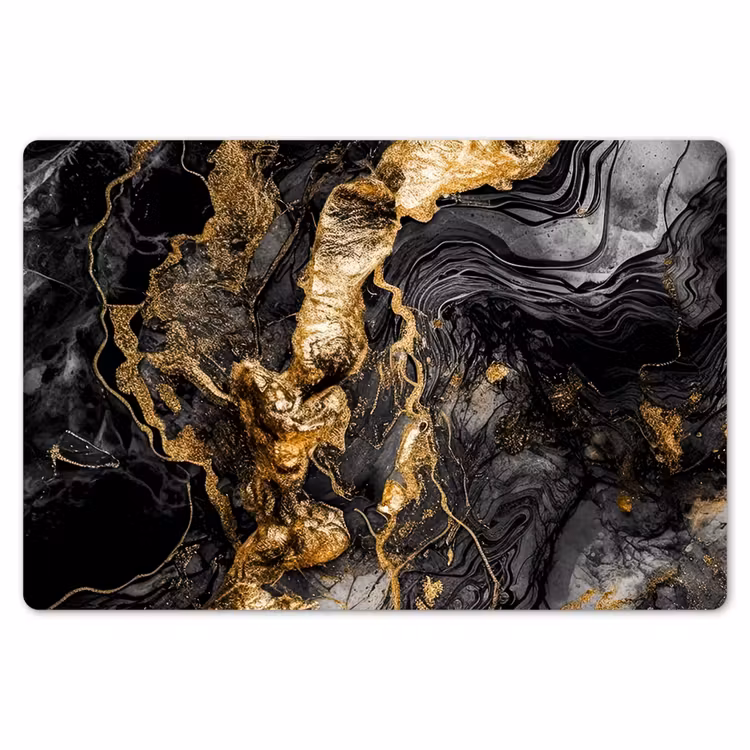 Marmer - Zwart - Goud - Abstract Placemat vinyl groot -zzsfeer1_Kitchenyeah-website