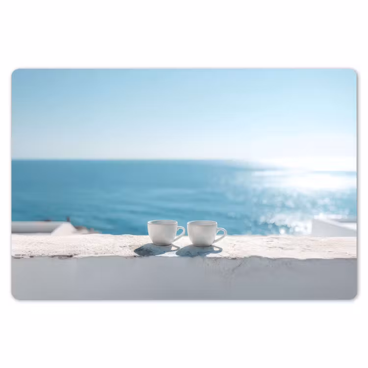 Zee - Koffiekopjes - Zomers Placemat vinyl groot -zzsfeer1_Kitchenyeah-website