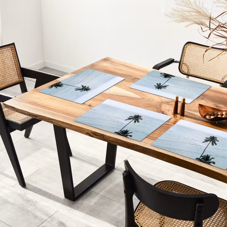 Oceaan - Palmbomen - Surfers Placemat vinyl groot -zzsfeer4_Kitchenyeah-website