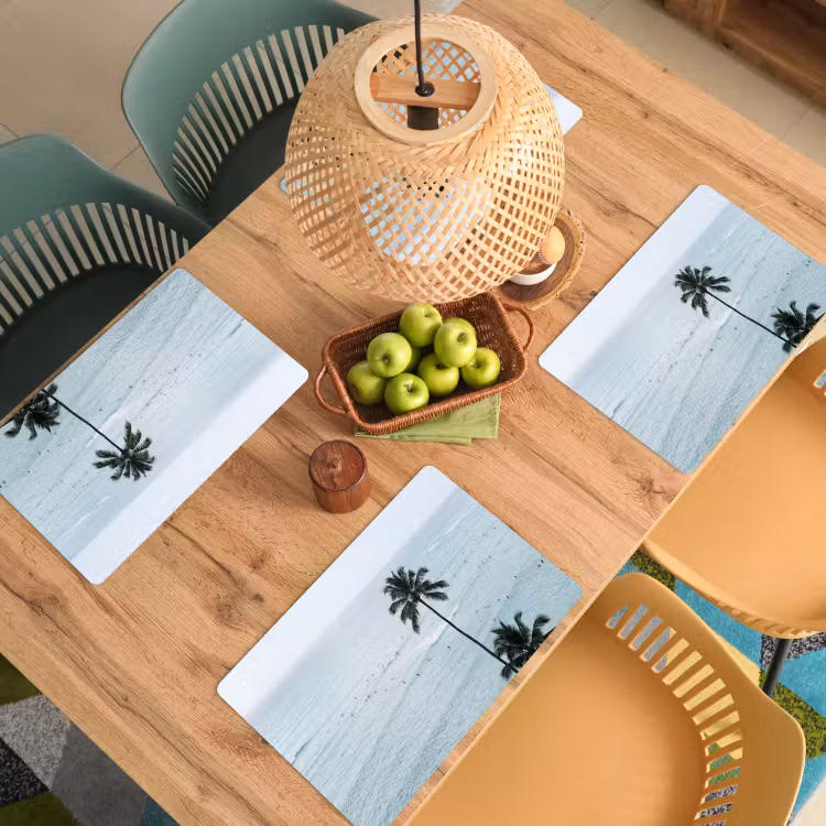 Oceaan - Palmbomen - Surfers Placemat vinyl groot -zzsfeer5_Kitchenyeah-website